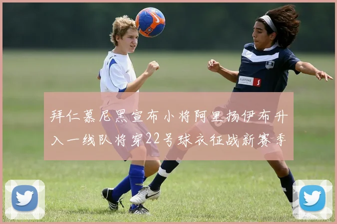 拜仁慕尼黑宣布小将阿里扬伊布升入一线队将穿22号球衣征战新赛季